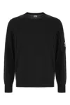 C.p. Company Crewneck Wool Sweater In Gold