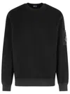 C.p. Company Pocket-patch Crew Neck Sweatshirt In Black