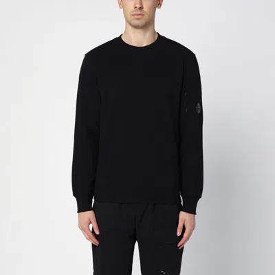 C.p. Company Lens-detail Cotton Sweatshirt In Black