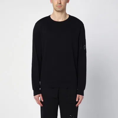 C.p. Company Lens-detail Cotton Sweatshirt In Black