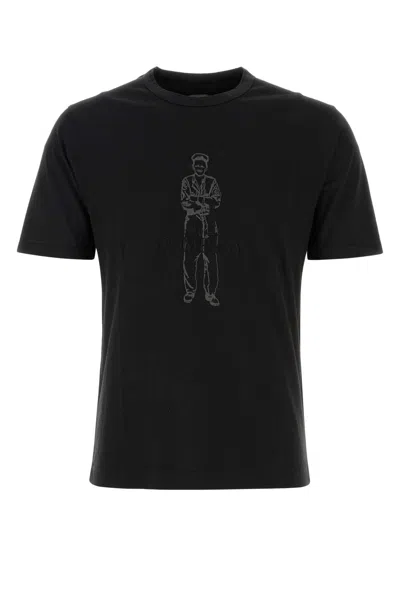 C.P. COMPANY BLACK COTTON T-SHIRT