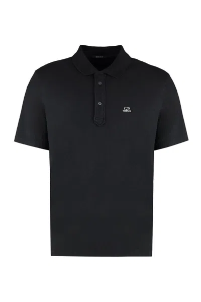 C.p. Company Polo In Schwarz