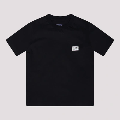 C.p. Company Kids' Black Cotton T-shirt In Nero/black