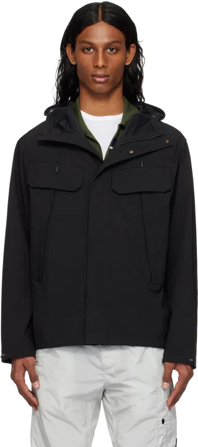 C.p. Company Black C.p. Shell-r Double Pocket Goggle Jacket In 999 Black