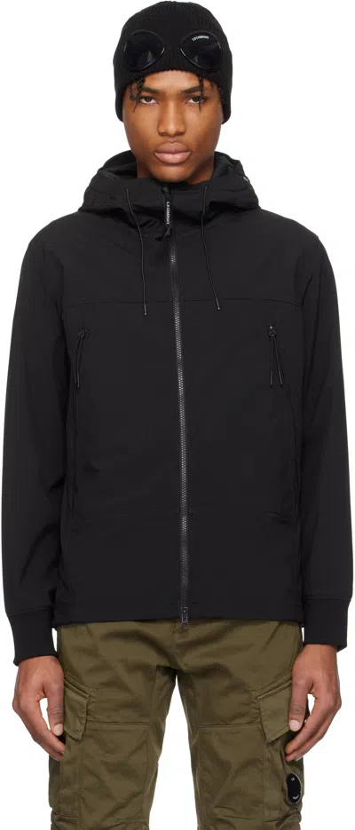 C.p. Company Black C.p. Shell-r Goggle Jacket In 999 Black