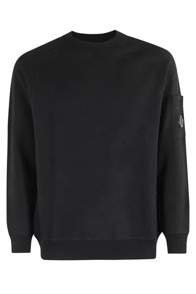C.P. COMPANY BLACK CREW NECK SWEATER