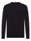 C.p. Company C.p.company Crewneck Merino Wool In Black