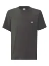 C.p. Company C.p.company Short-sleeve T-shirt With Embroidered Logo In Black