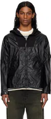 C.p. Company Black Cs Ii Mixed Hooded Lens Jacket In 999 Black