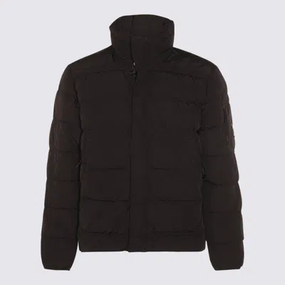 C.p. Company Coats Blacks And Greys In Brown