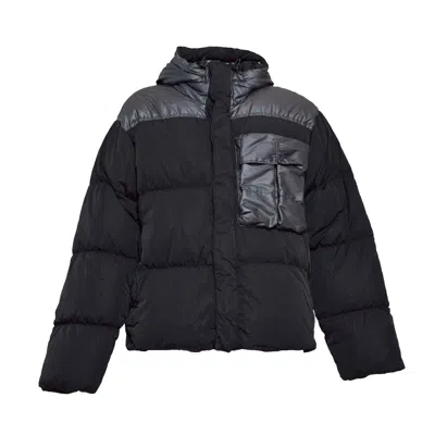 C.P. COMPANY C.P. COMPANY BLACK ECO CHROME-R PUFFER JACKET IN NYLON