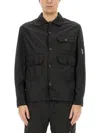 C.p. Company C.p.company Jacket With Gabardine In Black