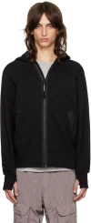 C.P. COMPANY BLACK GOGGLE HOODIE