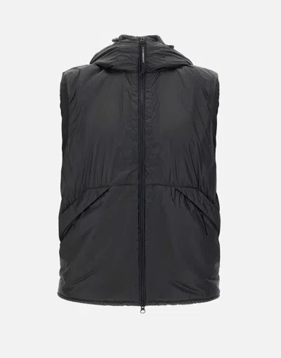 C.p. Company Black Goggle Vest With Hood