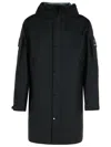 C.p. Company Arm Patch Hooded Parka In Black