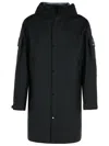 C.p. Company Arm Patch Hooded Parka In Black