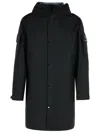C.p. Company Arm Patch Hooded Parka In Black