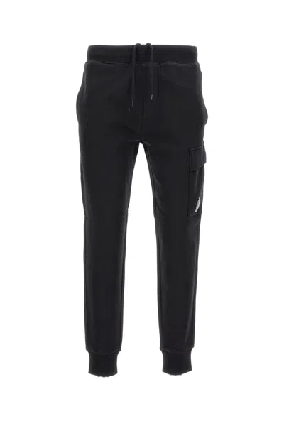 C.p. Company Black Lens Detail Drawstring Cargo Pants