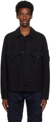 C.p. Company C.p.company Corduroy Buttoned Utility Overshirt In 999 Black