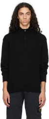 C.p. Company Black Lens Sweater In 999 Black