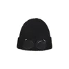 C.p. Company Black Lenses Textured Beanie Hat In Blue
