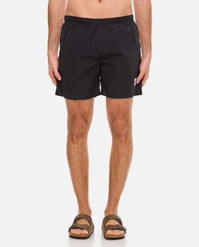 C.P. COMPANY BLACK LOGO SWIM SHORTS