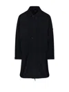 C.p. Company Button-fastening Lens-detail Coat In Black