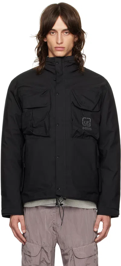 C.p. Company Black Gore-tex Infinium™ Utility Down Jacket
