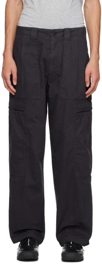 C.p. Company Black Micro Reps Cargo Pants In Black Sand