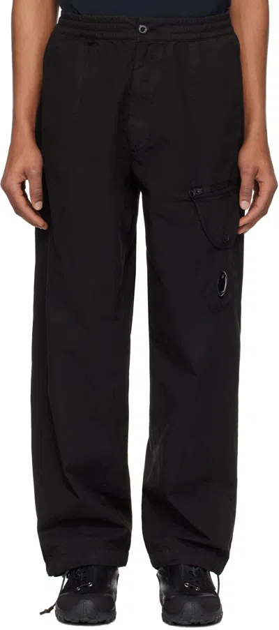 C.P. COMPANY BLACK MICROREPS BOXY LENS CARGO PANTS
