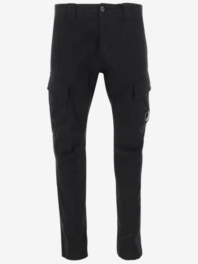 C.P. COMPANY BLACK NARROW LEG CARGO PANTS