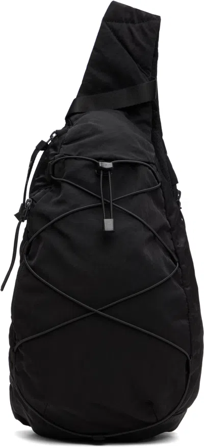 C.p. Company Black Nylon B Crossbody Backpack In 999 Black