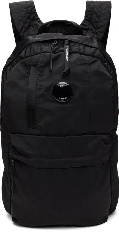 C.P. COMPANY BLACK NYLON B LENS BACKPACK
