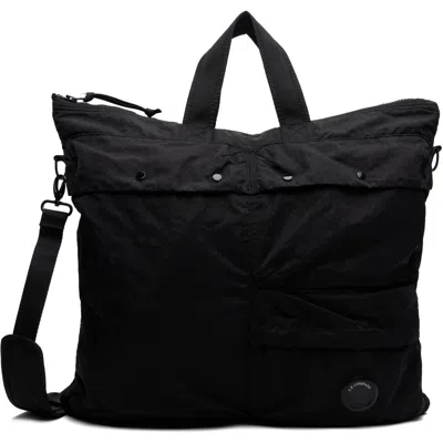 C.p. Company Lens-detail Multi-pocket Tote Bag In Black