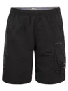 C.p. Company Black Nylon Swimming Shorts In Black