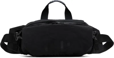 C.p. Company Black Plain Paper Touch Belt Bag In 999 Black