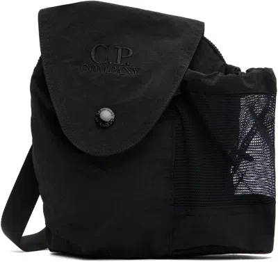 C.p. Company Black Plain Paper Touch Mini Bag In 999 Black
