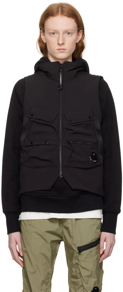 C.p. Company Black Shell-r Vest In 999 Black