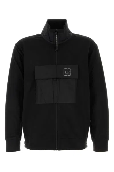 C.P. COMPANY C.P. COMPANY BLACK STRETCH COTTON SWEATSHIRT