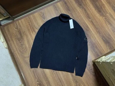 Pre-owned C.p. Company Cp Company Black Turtle Neck Knit Sweater Size 50,52