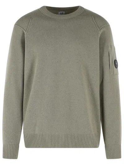C.p. Company Black Wool Blend Sweater In Gray