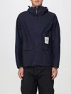 C.p. Company C.p.company Men Goggle 50 Yarns Jacket With Hood In Blue