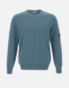 C.p. Company Textured Cotton Crepe Crewneck Sweater In Animal Print