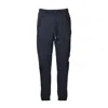 C.p. Company Blue Cotton Fleece Logo Pants