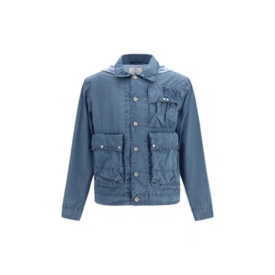 C.p. Company Blue Cotton Full-length Jacket