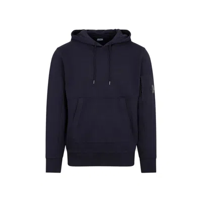 C.p. Company Blue Cotton Hoodie In Black