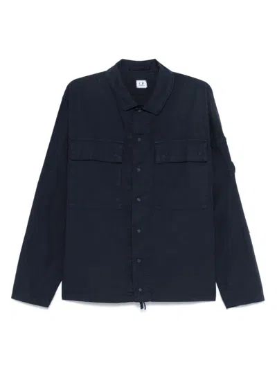 C.p. Company C.p.company Cotton Overshirt In Blue