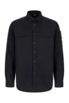 C.p. Company Cp Company Organic Gabardine Buttoned Lens Shirt In Total Eclipse
