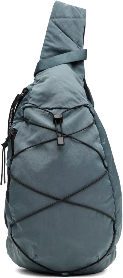 C.p. Company Blue Nylon B Crossbody Backpack In 872 Stormy Weather