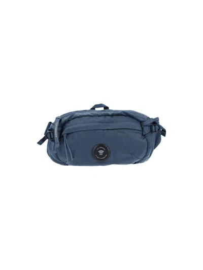 C.p. Company Blue Nylon B Lens Belt Bag
